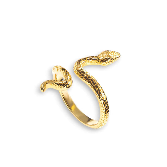 Vielring - Schlangenring - 925 Silber - Gold / Kupfer