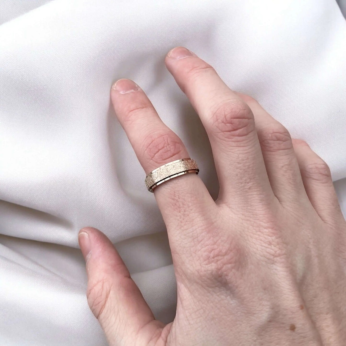 Vielring - Matter Klassischer Drehbarer Ring - Edelstahl - Silber / 16 mm - US 6