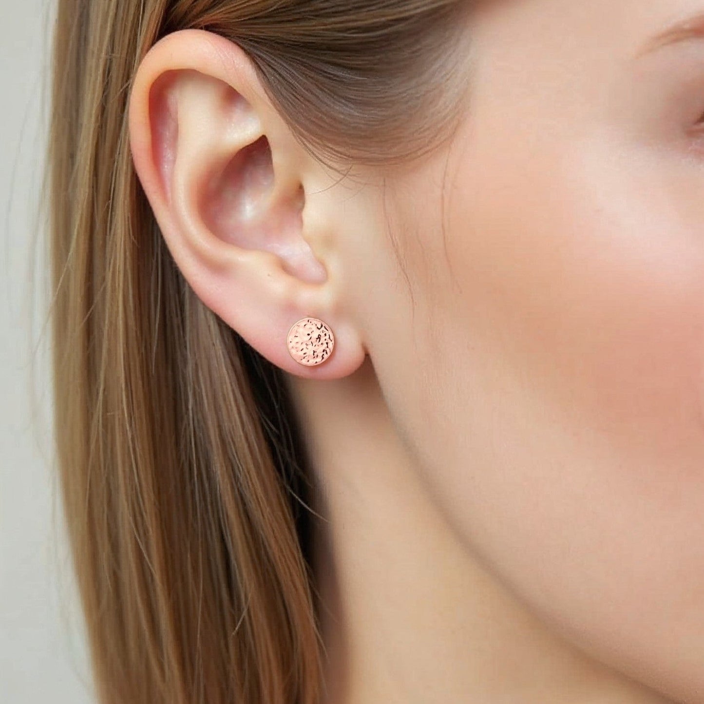 Vielring - Plättchen Disk Ohrringe - 925 Silber - Gold