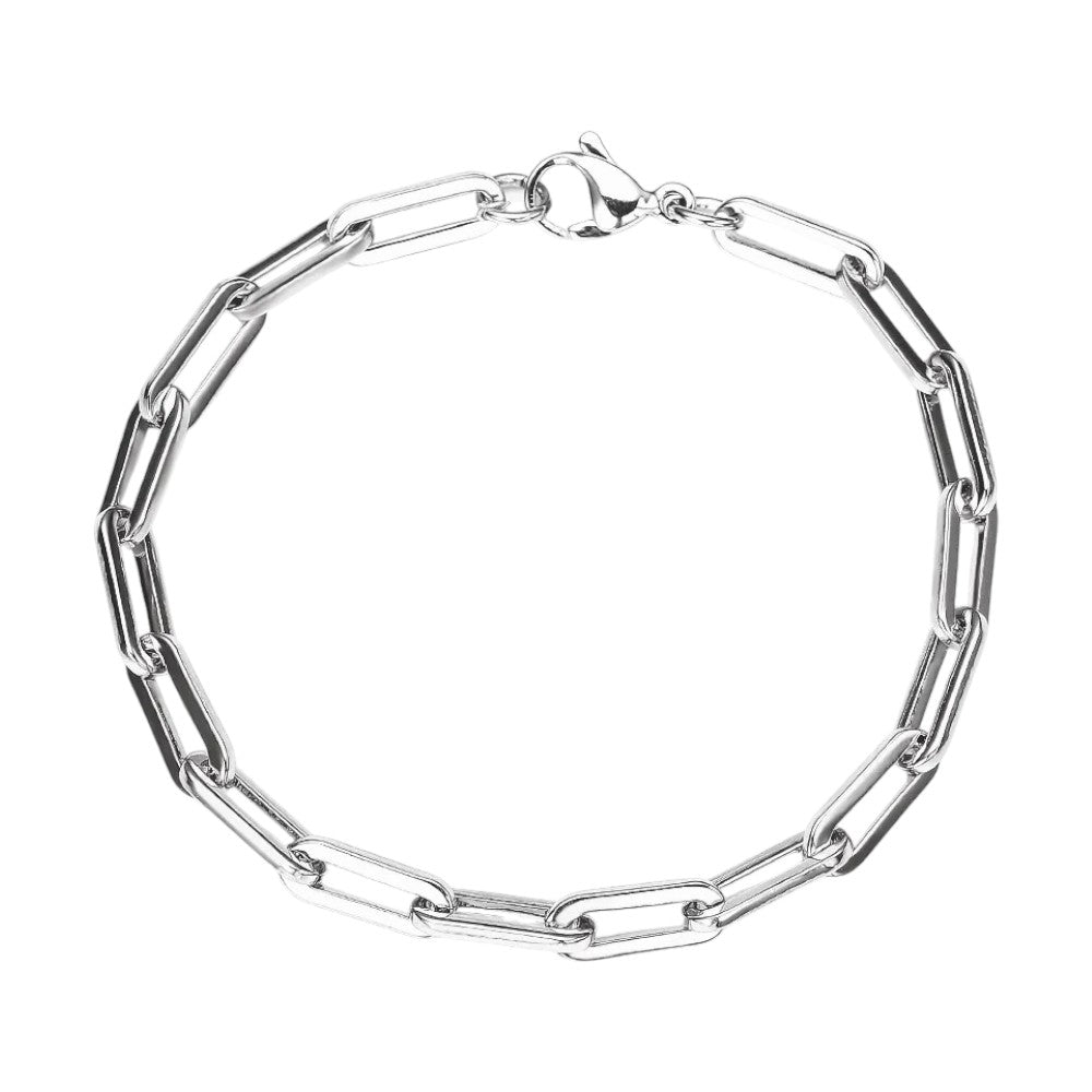 Vielring - Paper Clip Armband 4,5mm - 925 Silber - Silber / 18 cm