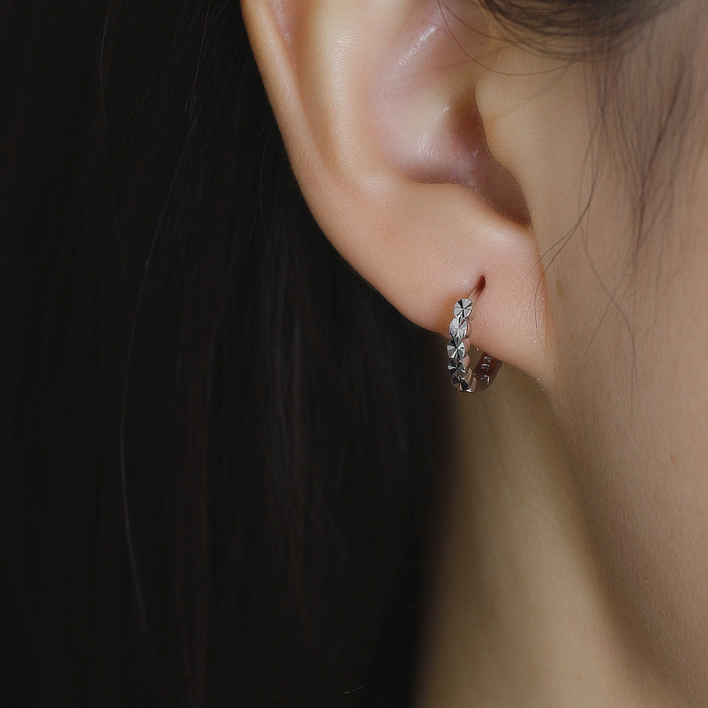 Vielring - Sonnen Creolen - 925 Silber - Gold / Einzeln