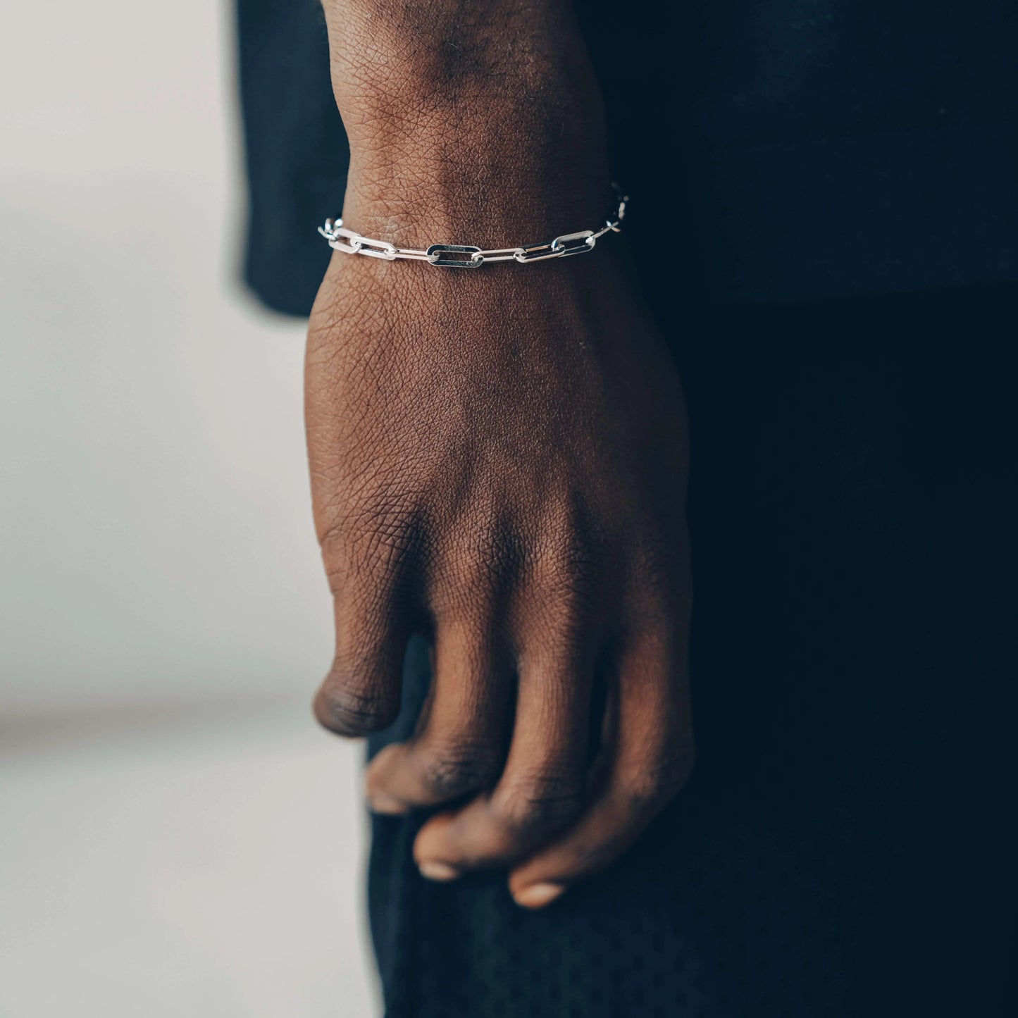 Vielring - Paper Clip Armband 4,5mm - 925 Silber - Silber / 18 cm