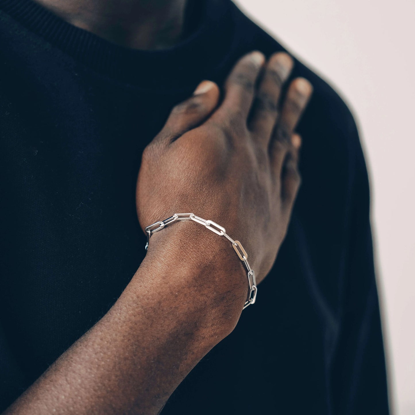 Vielring - Paper Clip Armband 4,5mm - 925 Silber - Silber / 18 cm