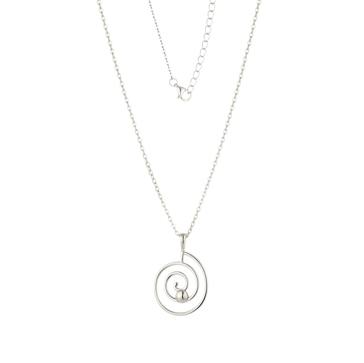 Spiral Anti-Stress-Halskette – 925 Silber