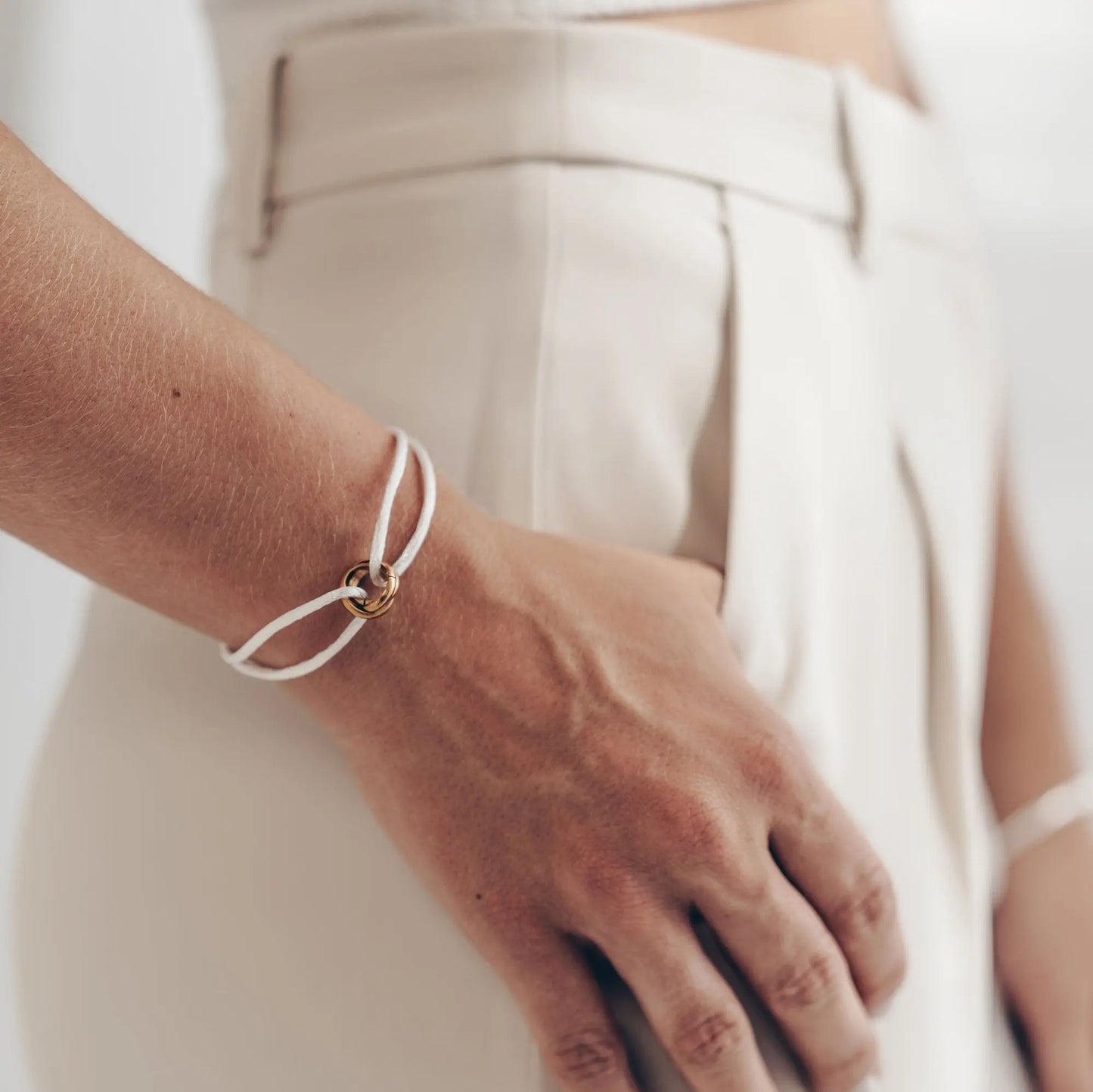 Vielring - Infinity Armband - Stoff - Schwarz