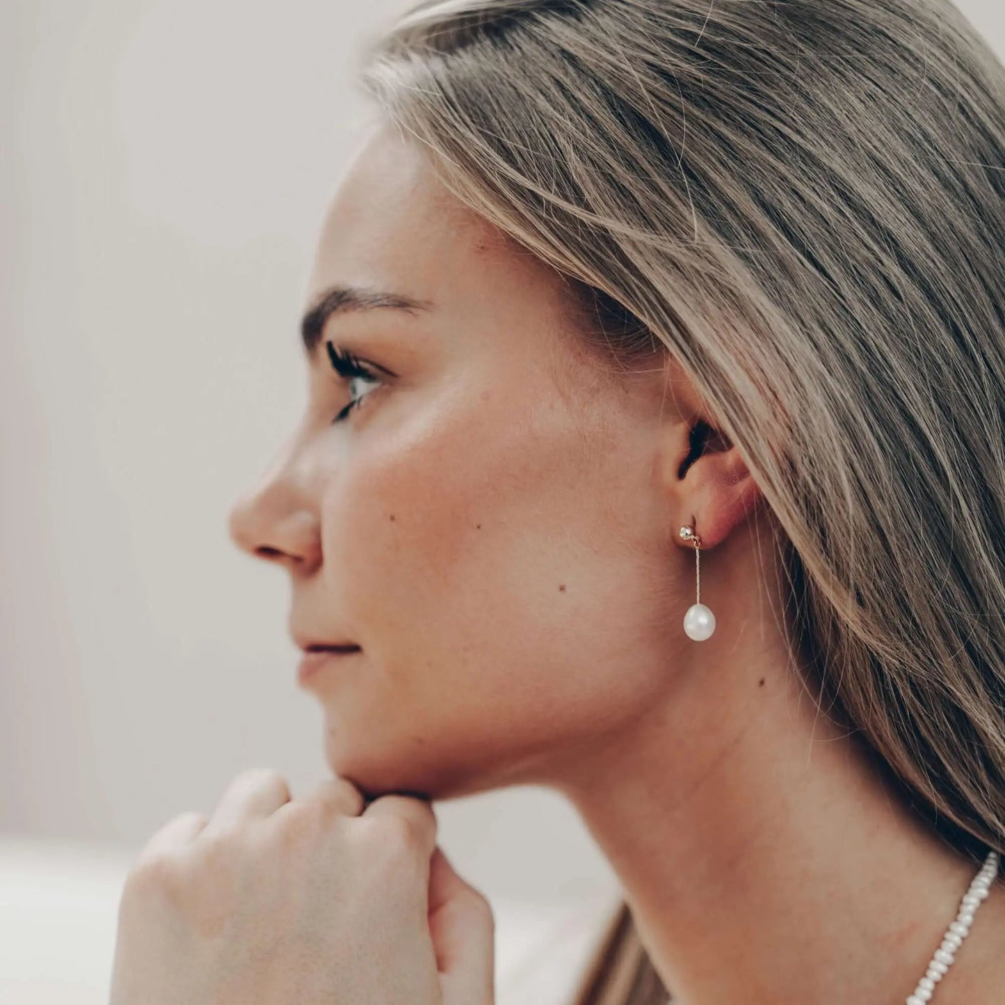 Vielring - Perlen Ohrringe - 925 Sterling Silber - Gold