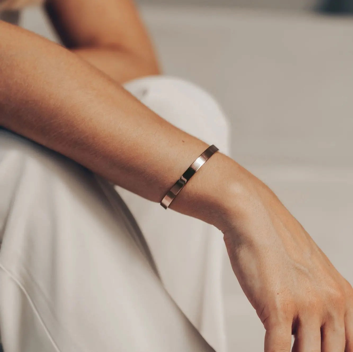 Vielring - Klassischer Armreifen - Edelstahl - Gold