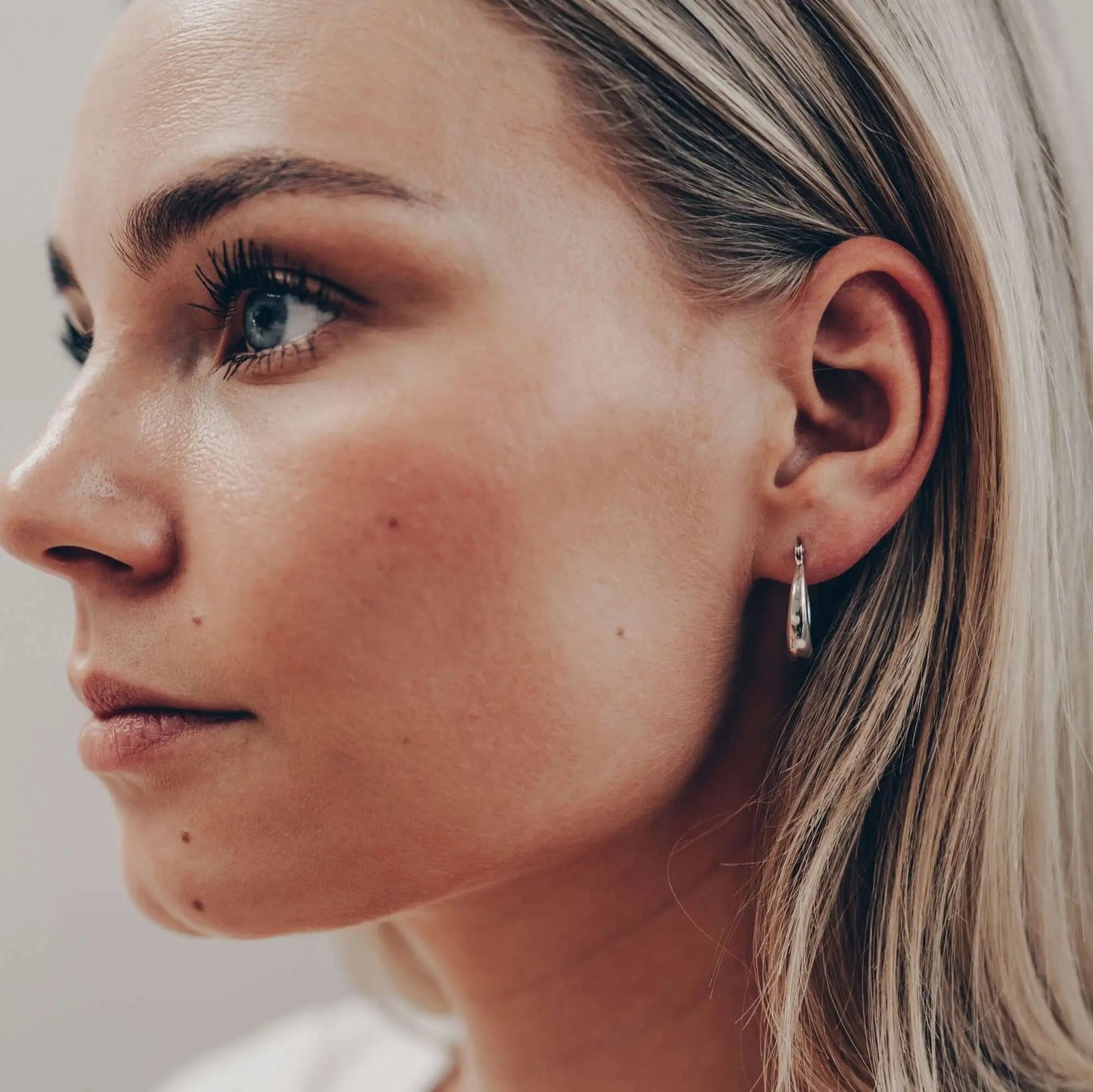 Vielring - Tropfen Ohrringe - 925 Silber - Silber / 20 mm