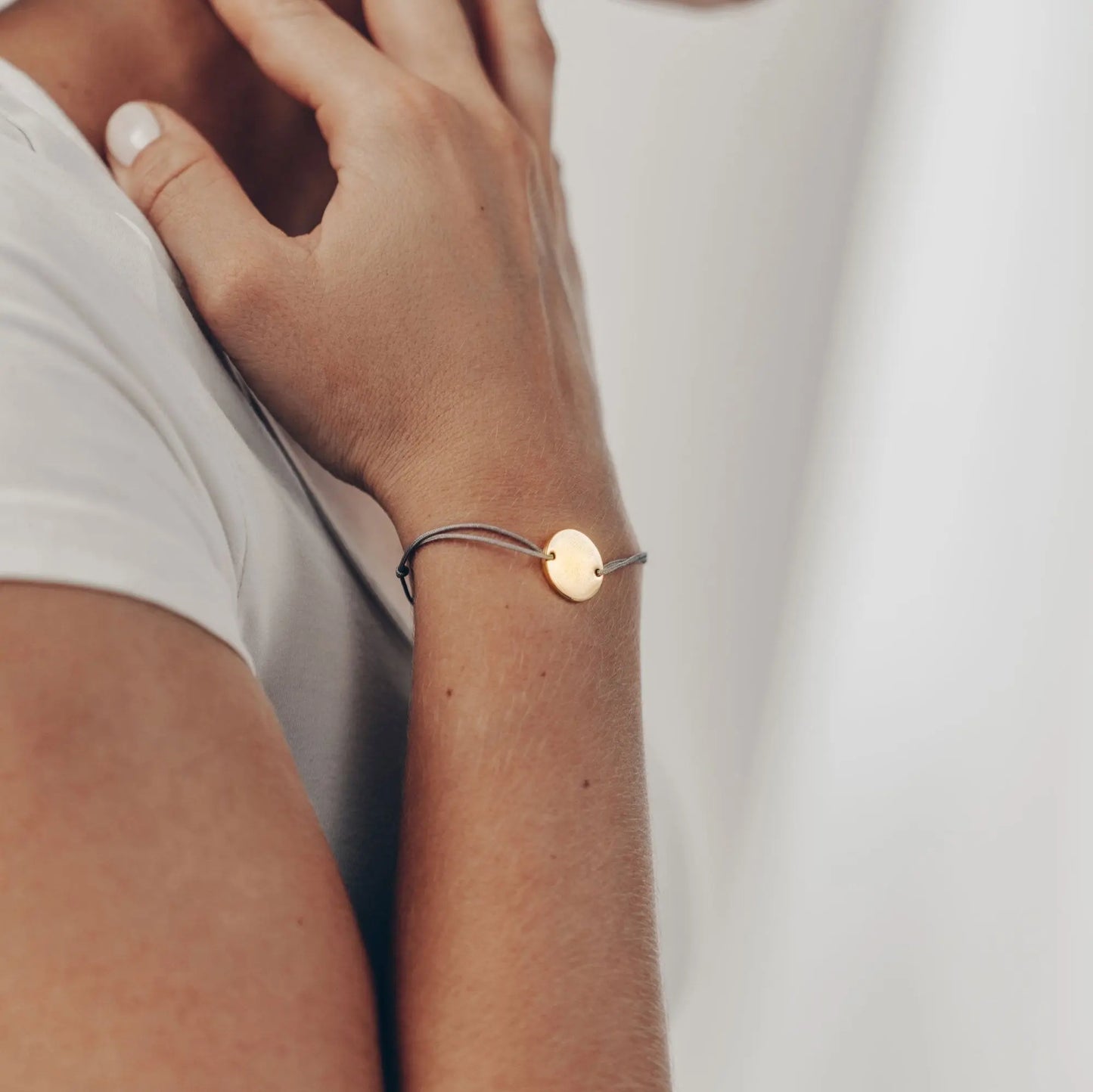 Vielring - Disc Armband - Stoff - Gold