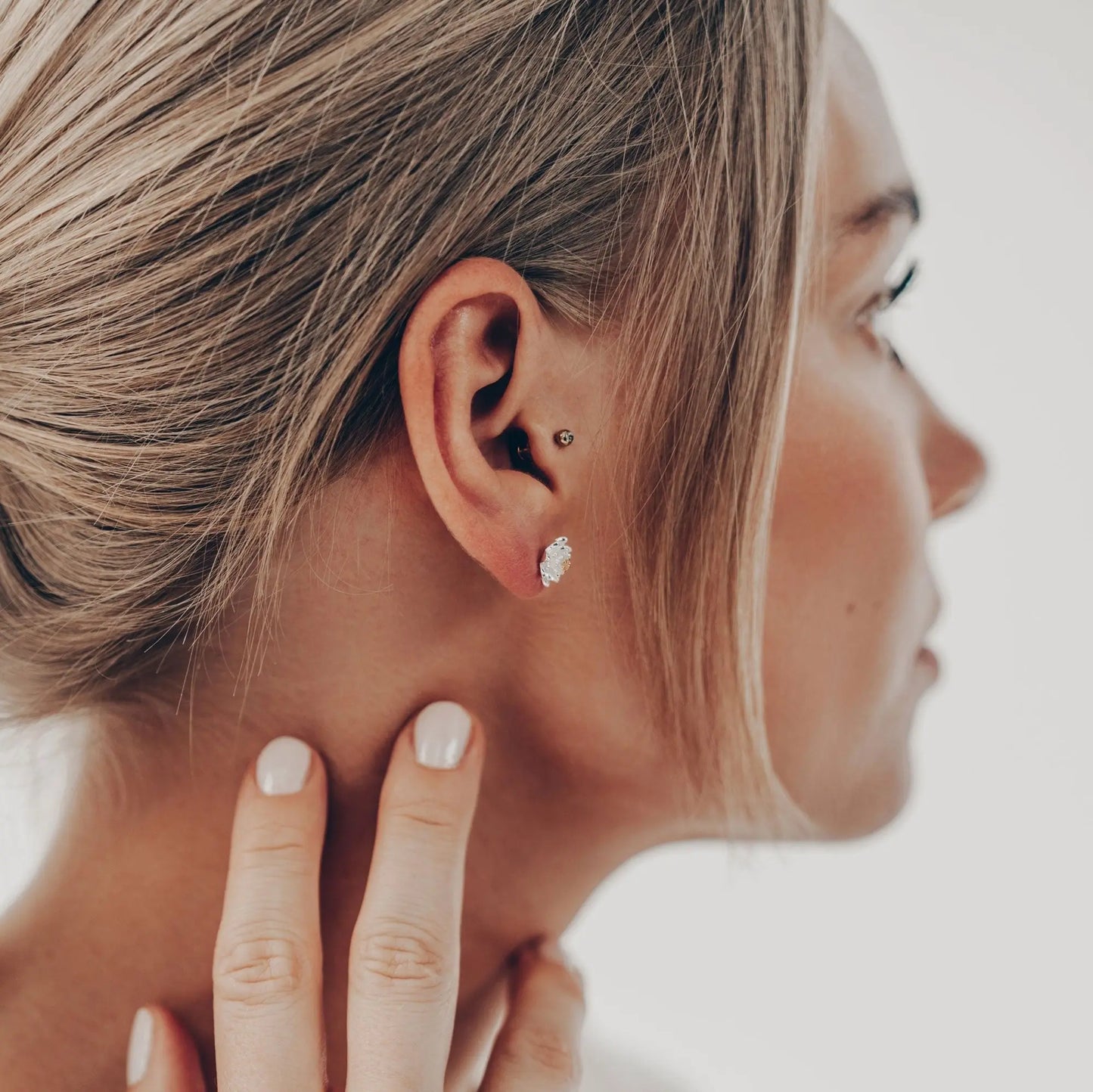 Vielring - Volle Blumen Ohrstecker - 925 Silber - Silber