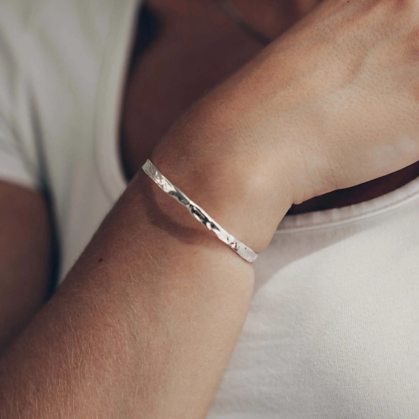 Vielring - Abstrakter Armreifen - 925 Silber - Gold