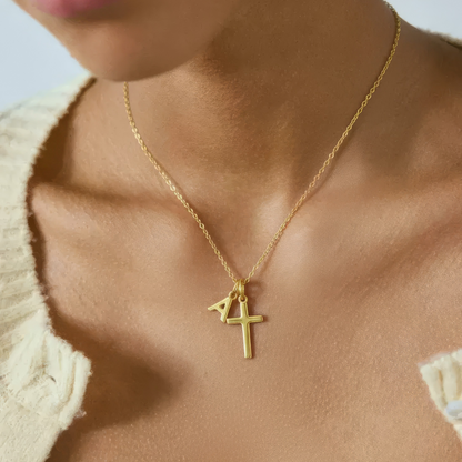 Square Zirconia Necklace - 925 Silver