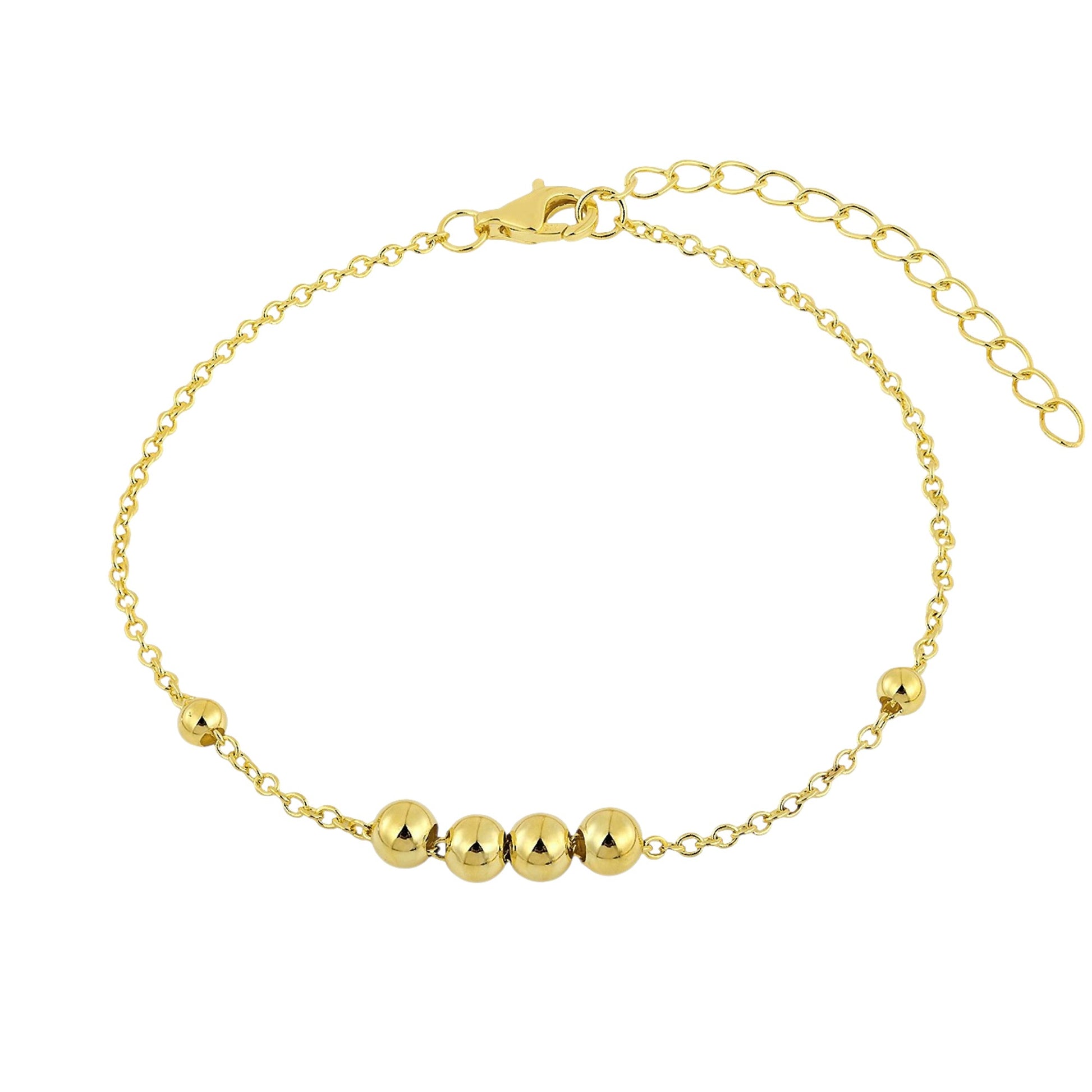 Vielring - Perlen Anti-Stress-Armband – 925 Silber - Gold