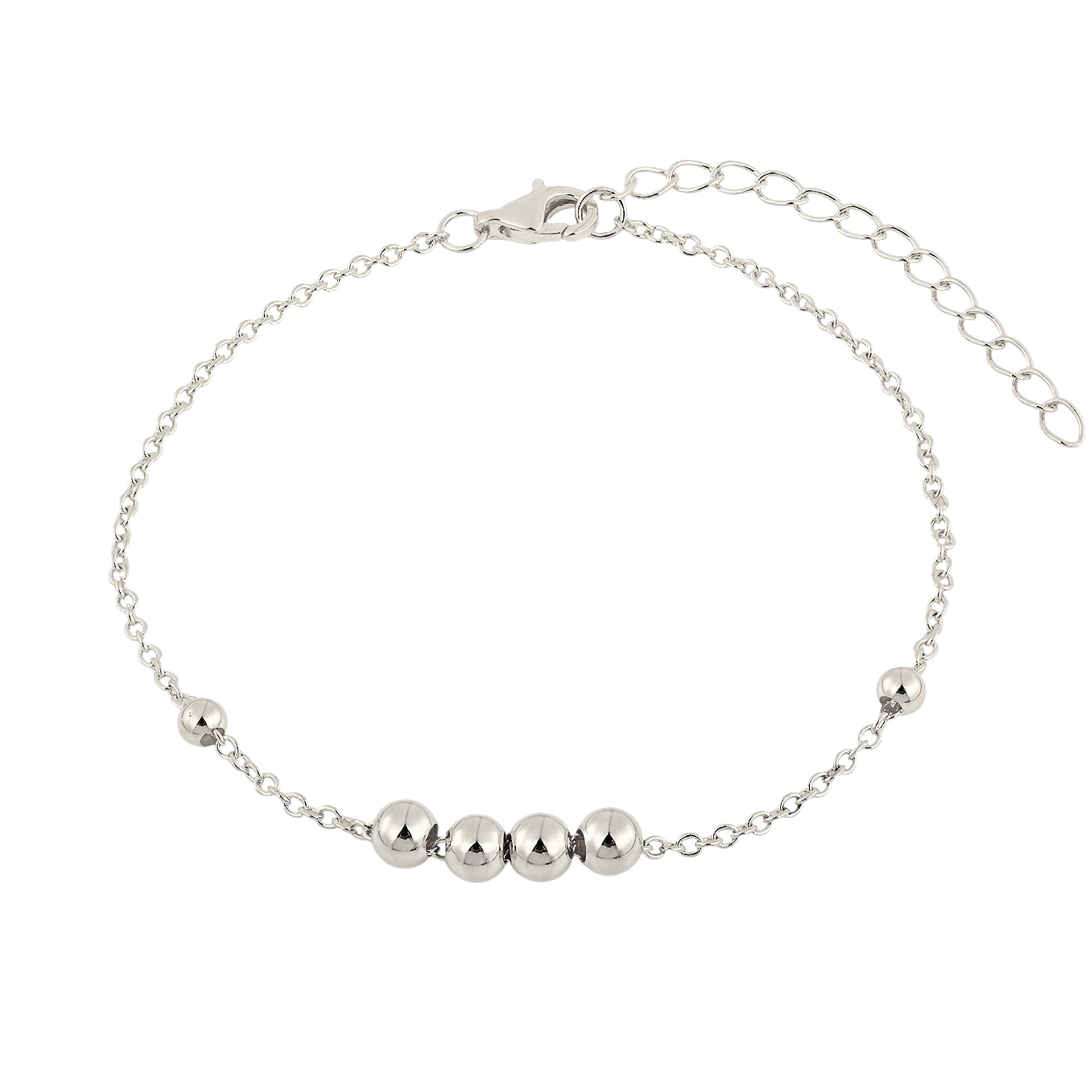 Vielring - Perlen Anti-Stress-Armband – 925 Silber - Silber