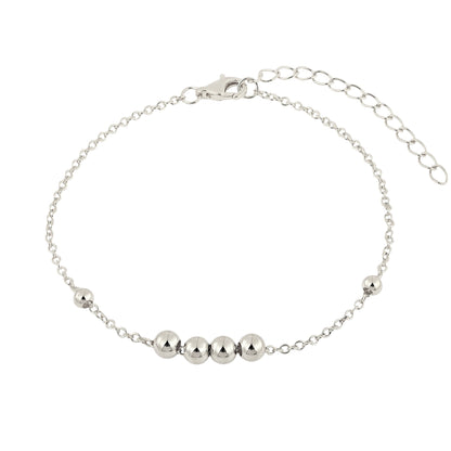 Vielring - Perlen Anti-Stress-Armband – 925 Silber - Silber