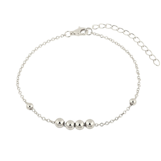 Vielring - Perlen Anti-Stress-Armband – 925 Silber - Silber