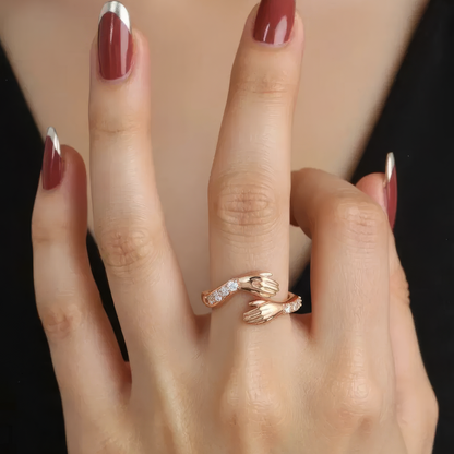 Open hug ring strength - 925 silver