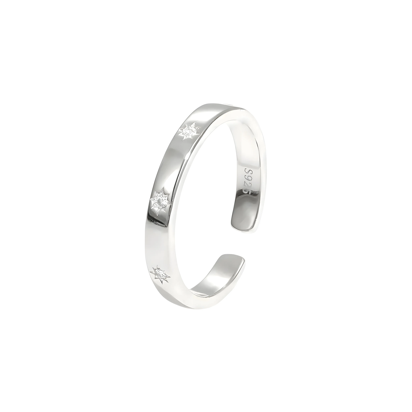 Olive green CZ ring - 925 Sterling silver
