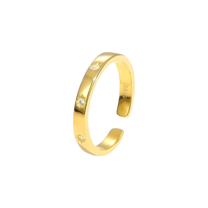Olive green CZ ring - 925 Sterling silver