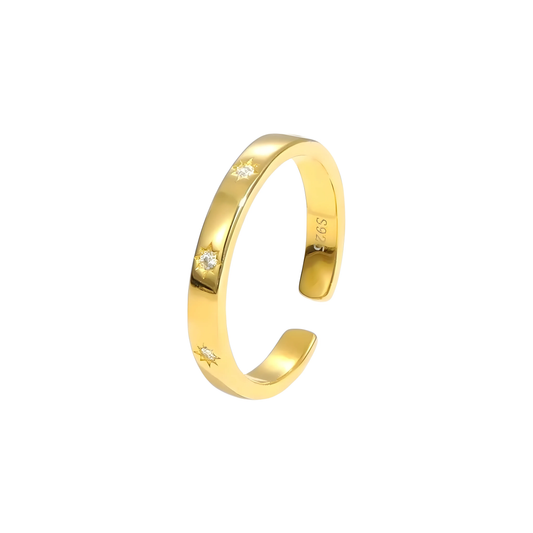 Olive green CZ ring - 925 Sterling silver