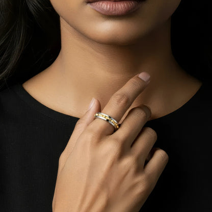 Dünner Zahnrad Anti-Stress-Ring – Edelstahl