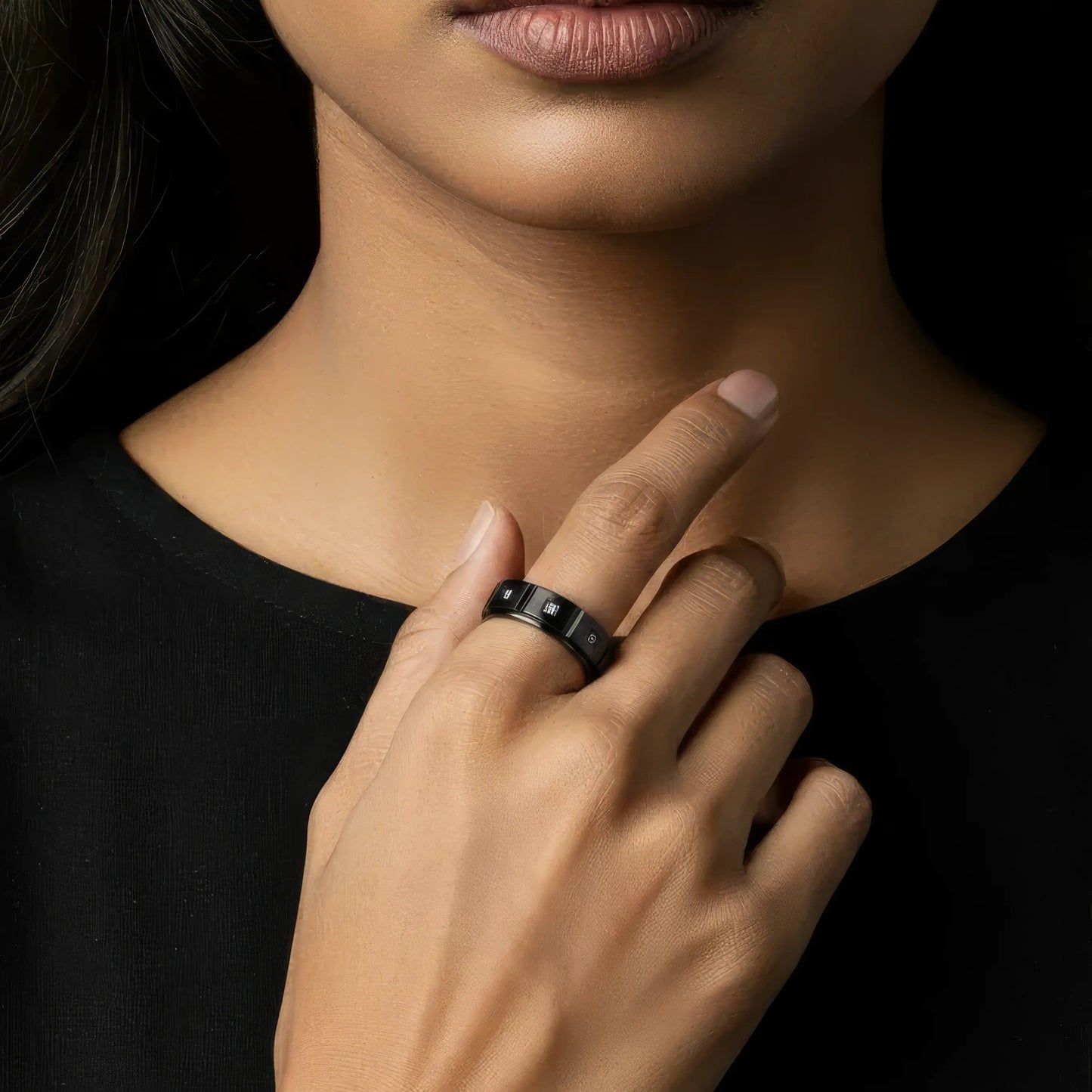 Vielring - Zirkonia Square Anti-Stress-Ring – Edelstahl - Gold / 49 | ø15.6