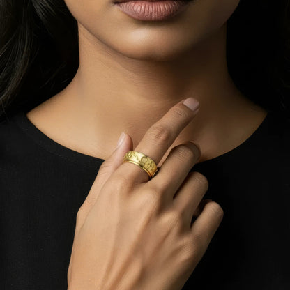Schutzsymbol Anti-Stress-Ring – Edelstahl