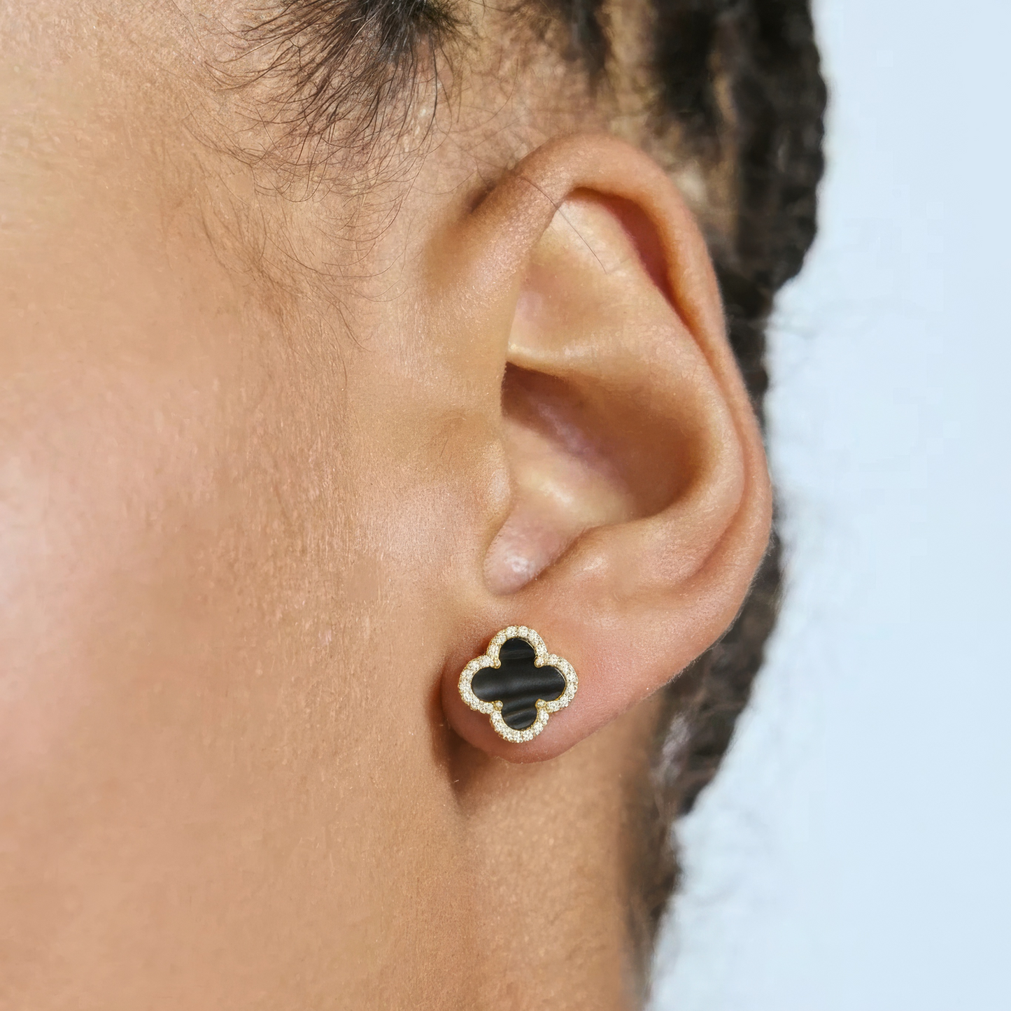 Dainty crystal hoop earrings • Zirconia crystals