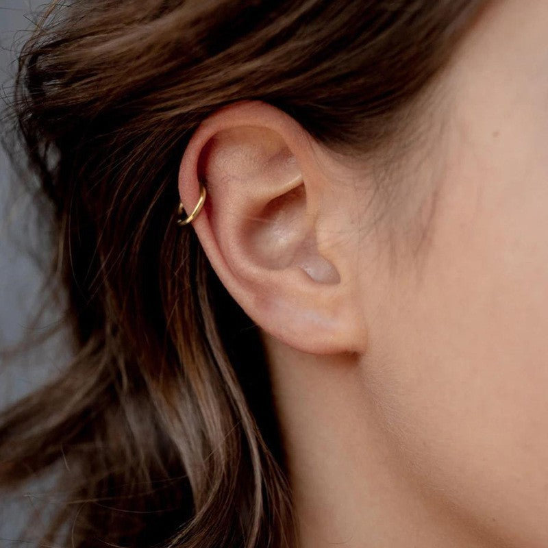 Vielring - Klassischer Ear Cuff - 925 Silber - Gold