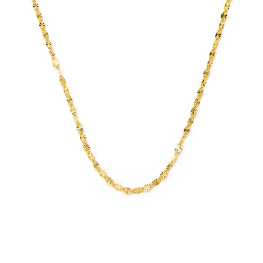 Vielring - Sonnen Plättchen Halskette - 925 Silber - Gold