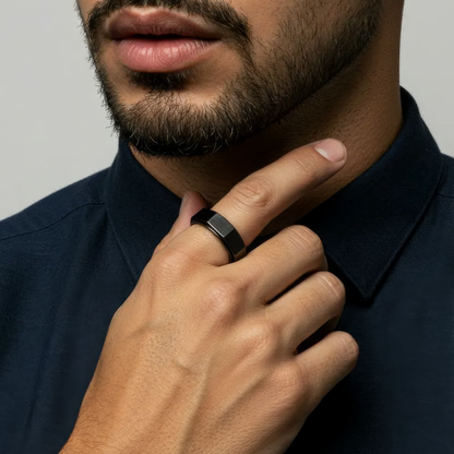 Vielring - Oktagon Anti-Stress-Ring – Edelstahl - Gold / 49 | ø15.6