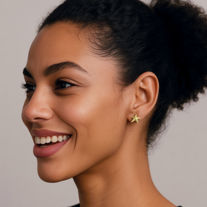 Dainty crystal hoop earrings • Zirconia crystals