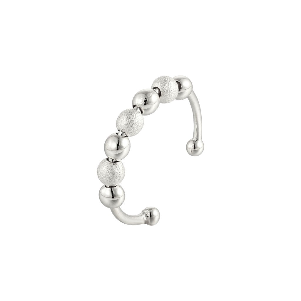 Vielring - Matt Perlen Anti-Stress-Ring – 925 Silber - Silber