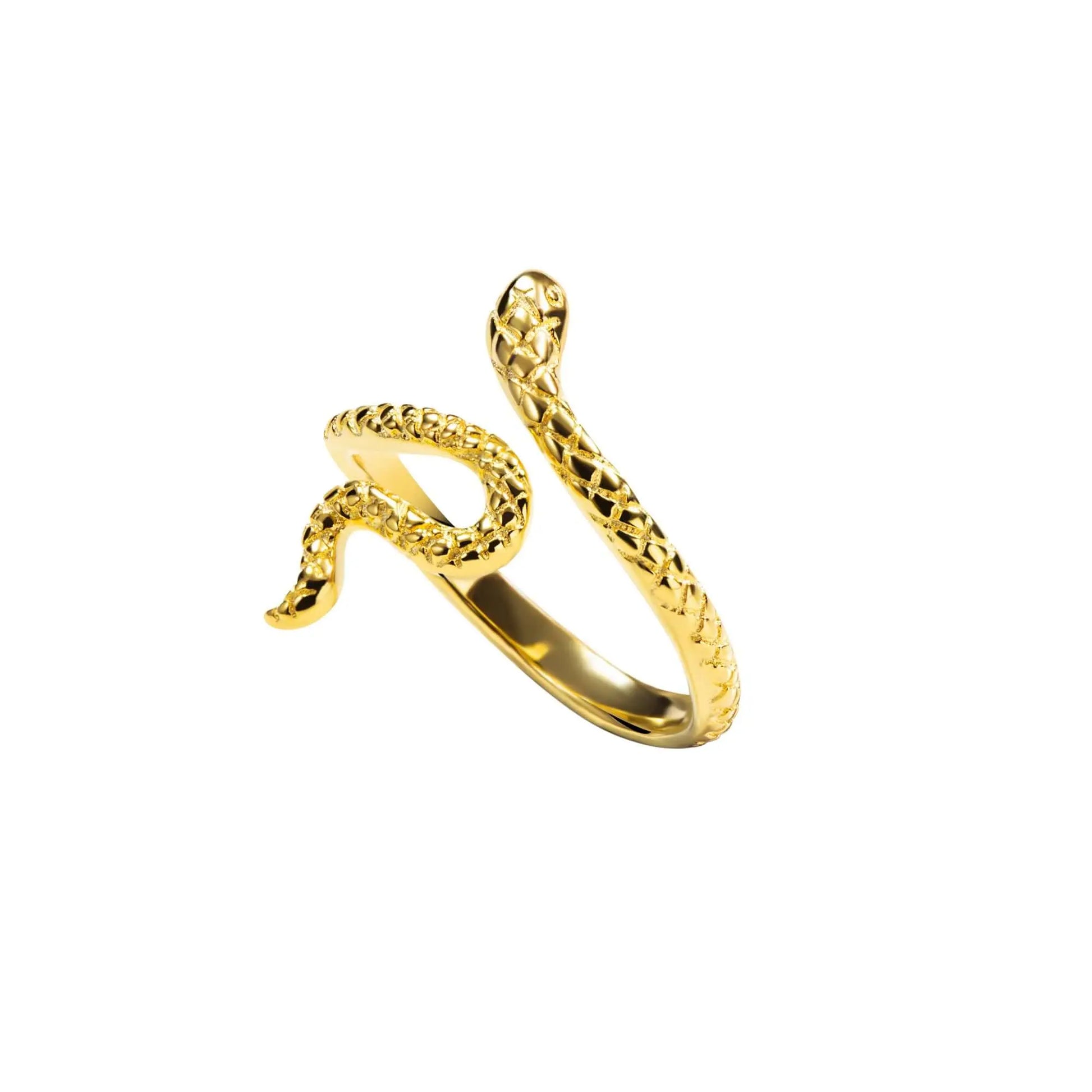 Vielring - Zarter Schlangenring - 925 Silber - Gold / Kupfer