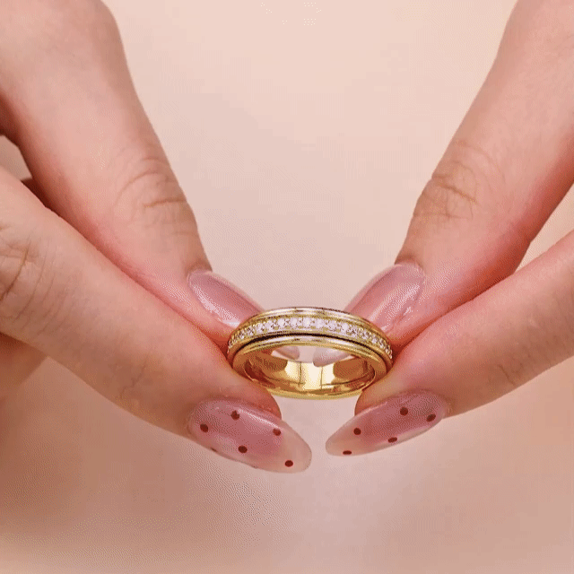 Runder Kristall Anti-Stress-Ring