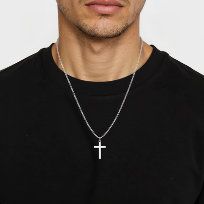 Square Zirconia Necklace - 925 Silver