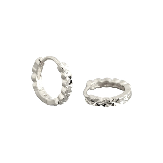 Vielring - Sonnen Creolen - 925 Silber - Silber / Einzeln