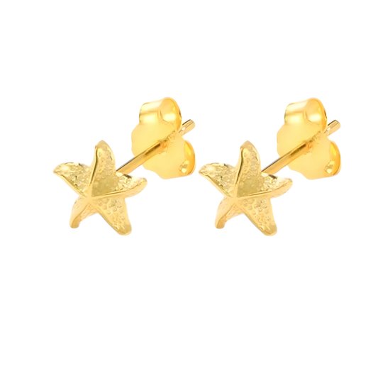 Vielring - Stern Ohrstecker - 925 Silber - Gold / Einzeln