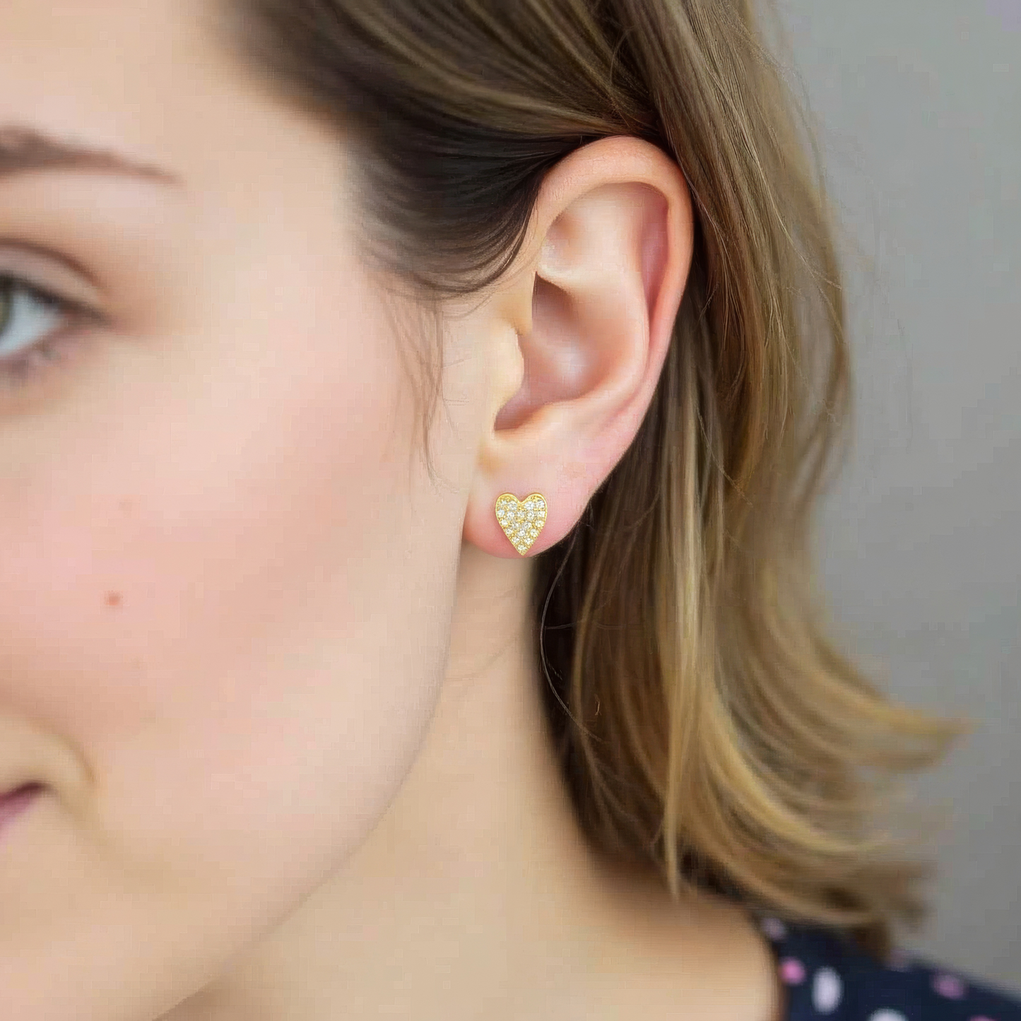 Dainty crystal hoop earrings • Zirconia crystals