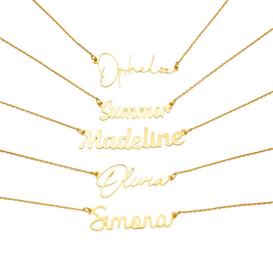 Name necklace with letters