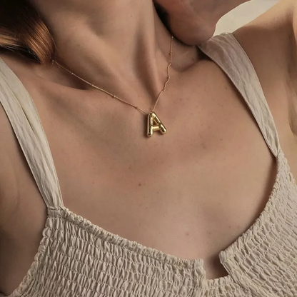Bubble name necklace with letters