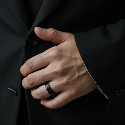 Römische Zeichen Anti-Stress-Ring - Edelstahl