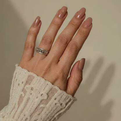 Vielring - Doppelter Zirkonia Anti-Stress-Ring – 925 Sterling Silber - Gold