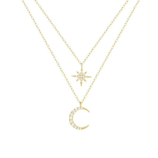 Square Zirconia Necklace - 925 Silver
