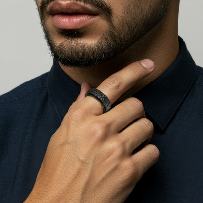 Vielring - Drachenschuppen Anti-Stress-Ring – Edelstahl - Gold / 49 | ø15.6