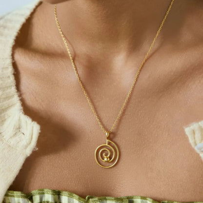 Spiral Anti-Stress-Halskette – 925 Silber