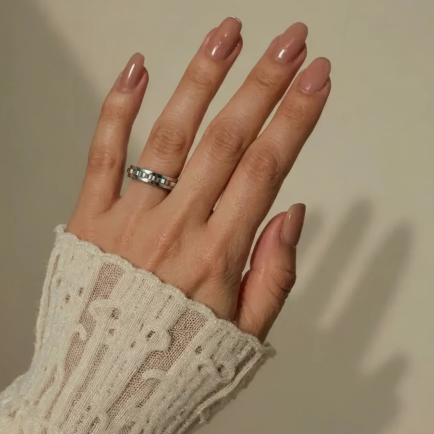 Dünner Zahnrad Anti-Stress-Ring – Edelstahl