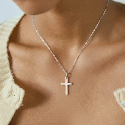 Square Zirconia Necklace - 925 Silver