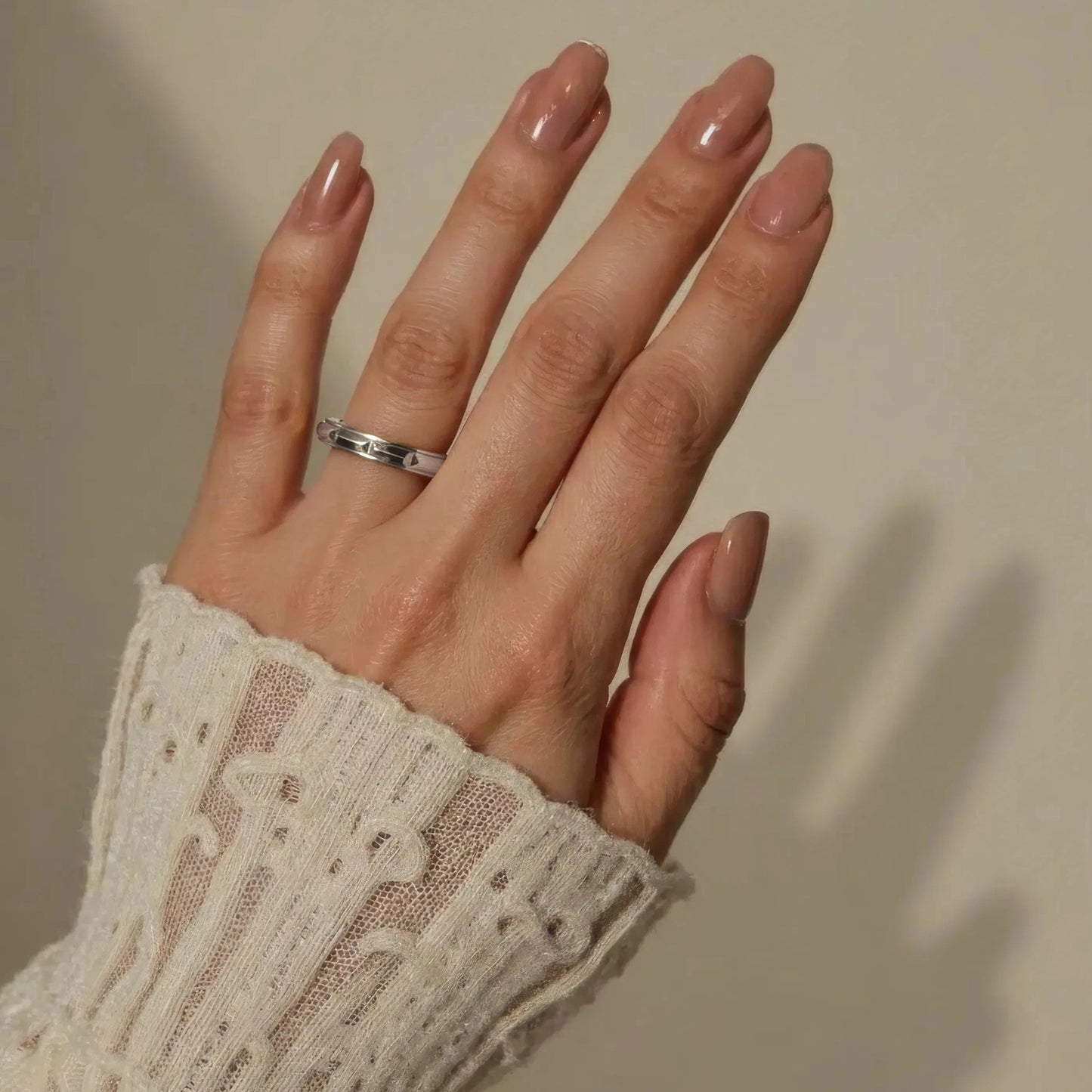 Gebogener Anti-Stress-Ring – Edelstahl