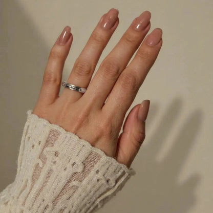 Gebogener Anti-Stress-Ring – Edelstahl
